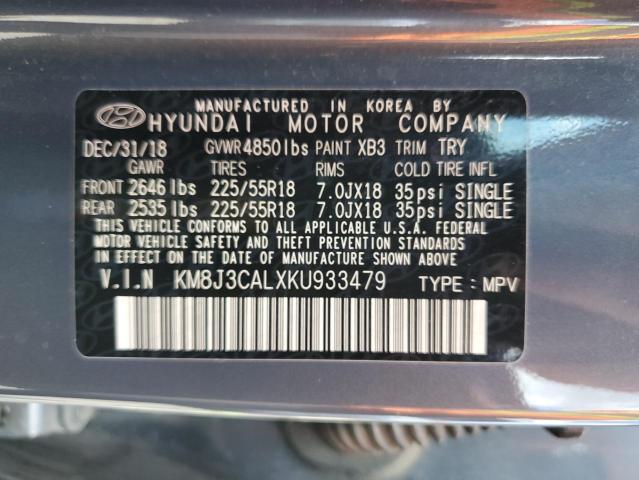 Photo 12 VIN: KM8J3CALXKU933479 - HYUNDAI TUCSON LIM 