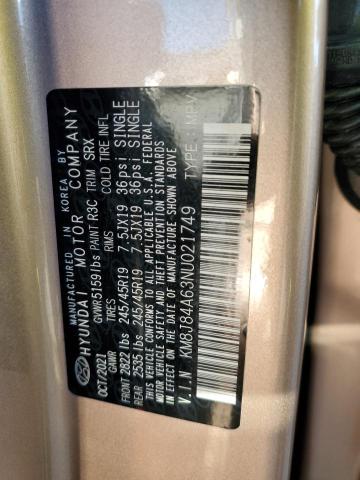 Photo 12 VIN: KM8J84A63NU021749 - HYUNDAI NEXO 