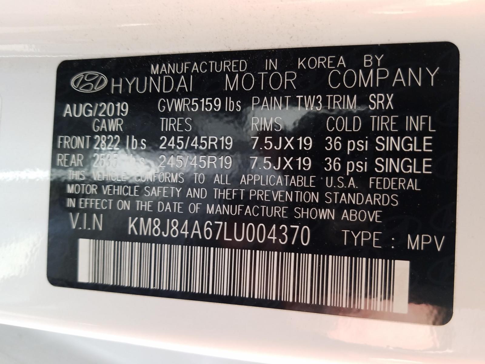 Photo 9 VIN: KM8J84A67LU004370 - HYUNDAI NEXO LIMIT 