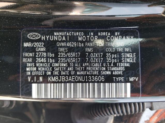 Photo 12 VIN: KM8JB3AE0NU133606 - HYUNDAI TUCSON SEL 