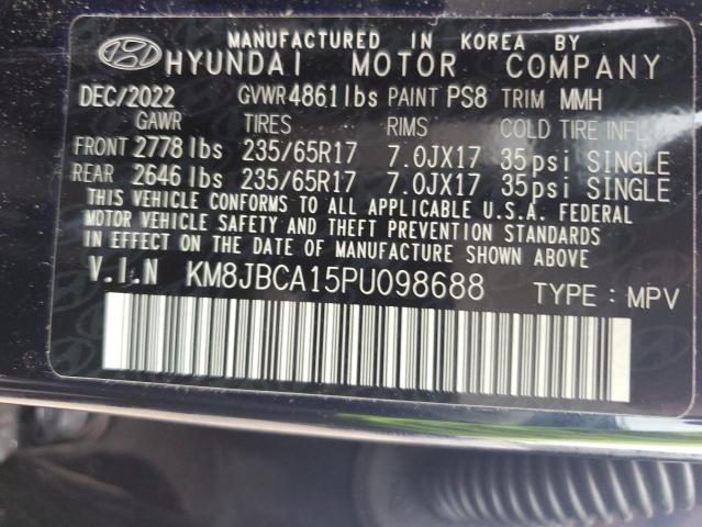 Photo 13 VIN: KM8JBCA15PU098688 - HYUNDAI TUCSON BLU 