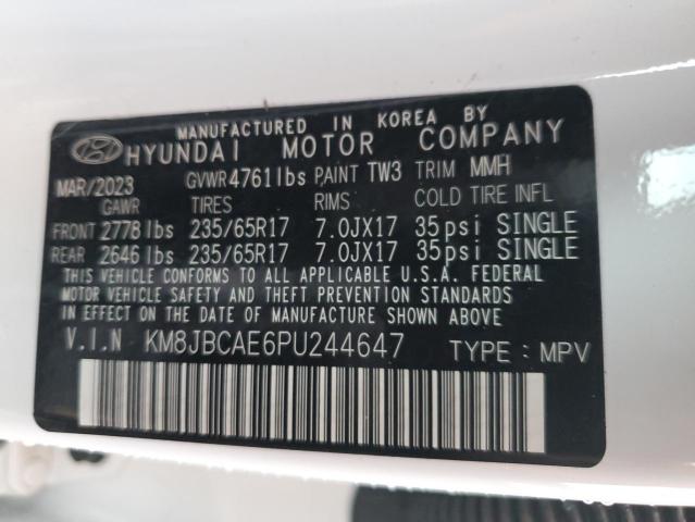 Photo 12 VIN: KM8JBCAE6PU244647 - HYUNDAI TUCSON 