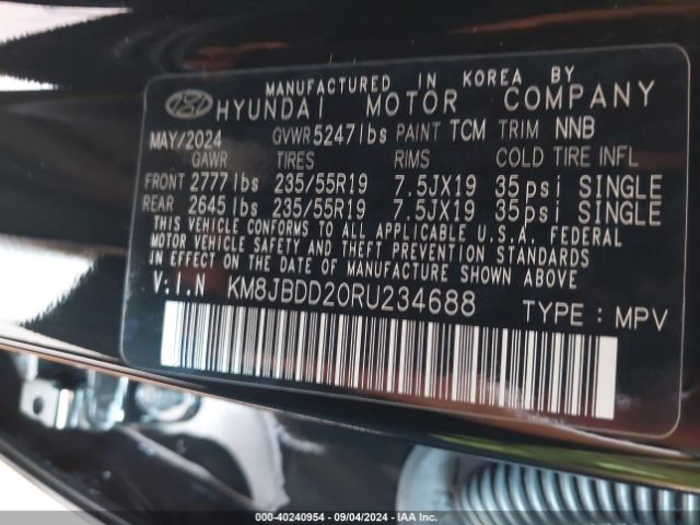 Photo 8 VIN: KM8JBDD20RU234688 - HYUNDAI TUCSON 