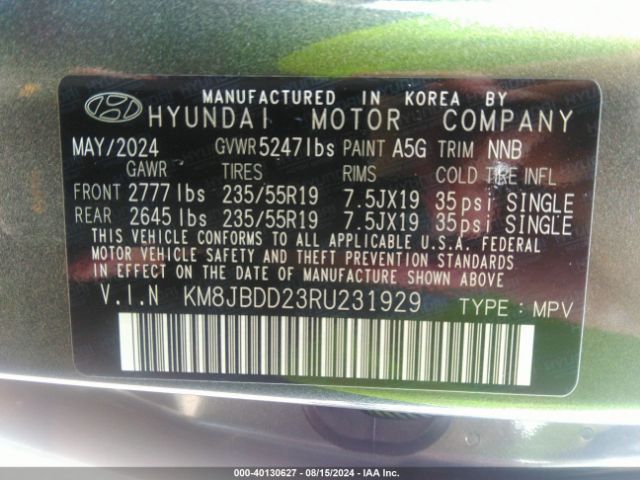 Photo 8 VIN: KM8JBDD23RU231929 - HYUNDAI TUCSON 