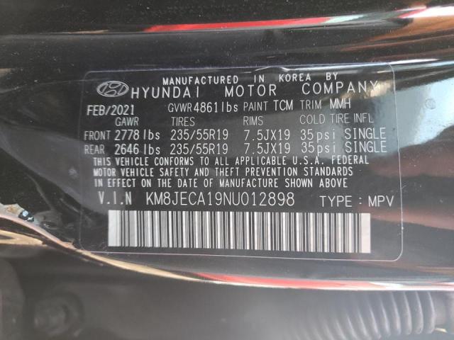 Photo 9 VIN: KM8JECA19NU012898 - HYUNDAI TUCSON LIM 