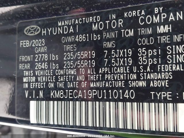 Photo 8 VIN: KM8JECA19PU110140 - HYUNDAI TUCSON 