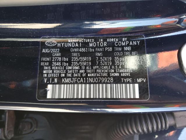 Photo 12 VIN: KM8JFCA11NU079928 - HYUNDAI TUCSON SEL 