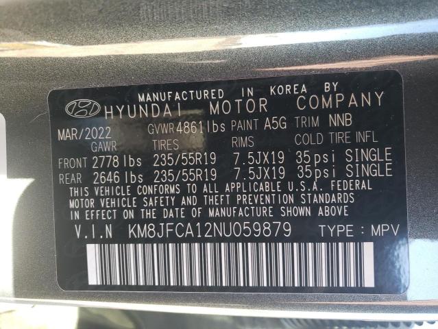 Photo 13 VIN: KM8JFCA12NU059879 - HYUNDAI TUCSON SEL 