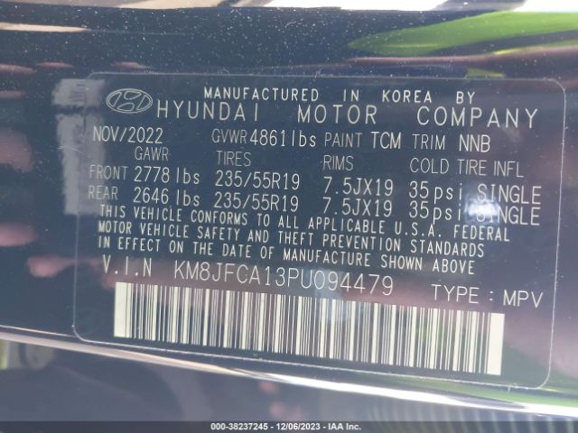 Photo 8 VIN: KM8JFCA13PU094479 - HYUNDAI TUCSON HYBRID 