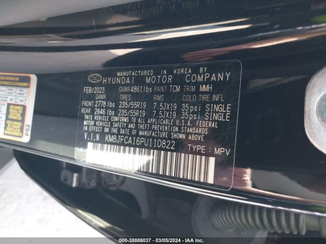 Photo 8 VIN: KM8JFCA16PU110822 - HYUNDAI TUCSON HYBRID 