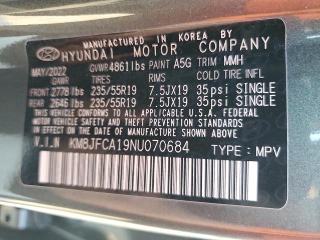 Photo 11 VIN: KM8JFCA19NU070684 - HYUNDAI TUCSON 