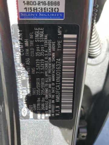 Photo 13 VIN: KM8JFCA1XNU016374 - HYUNDAI TUCSON SEL 