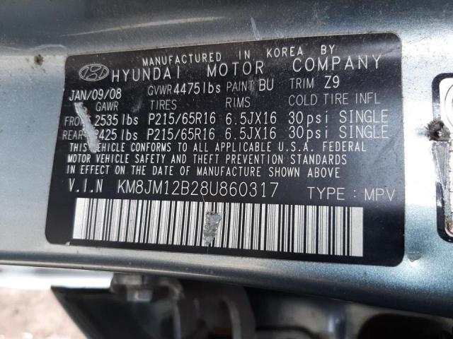 Photo 9 VIN: KM8JM12B28U860317 - HYUNDAI TUCSON GLS 