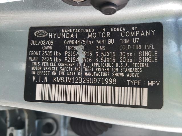 Photo 12 VIN: KM8JM12B29U971998 - HYUNDAI TUCSON GLS 