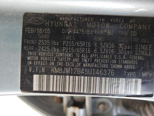 Photo 9 VIN: KM8JM12B45U146376 - HYUNDAI TUCSON GL 