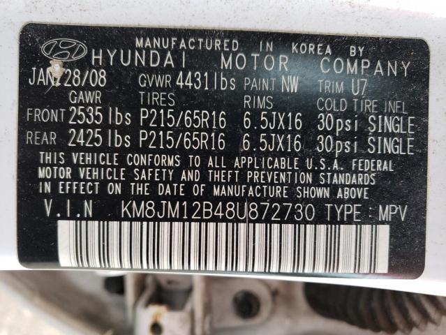 Photo 13 VIN: KM8JM12B48U872730 - HYUNDAI TUCSON GLS 