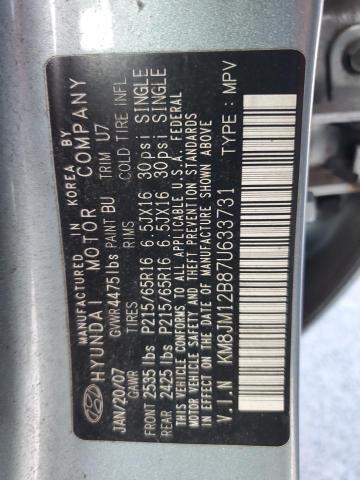 Photo 12 VIN: KM8JM12B87U633731 - HYUNDAI TUCSON GLS 