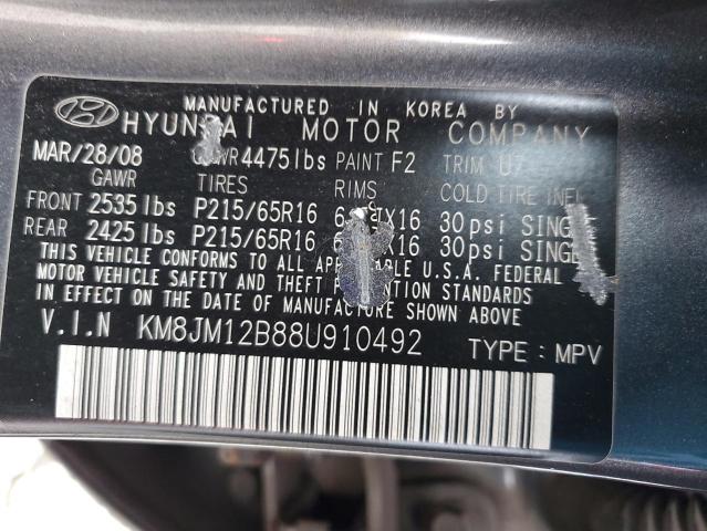 Photo 12 VIN: KM8JM12B88U910492 - HYUNDAI TUCSON 