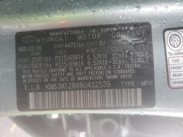 Photo 12 VIN: KM8JM12BX6U432539 - HYUNDAI TUCSON 