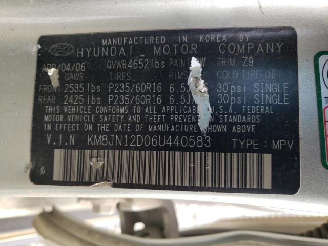 Photo 9 VIN: KM8JN12D06U440583 - HYUNDAI TUCSON GLS 