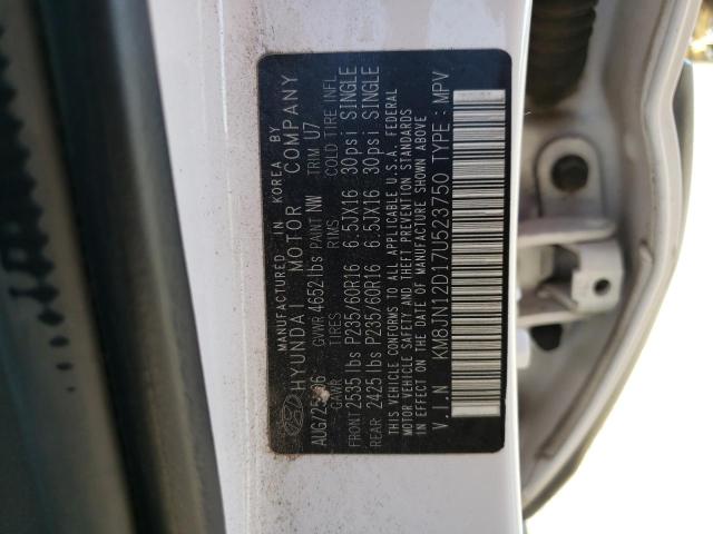 Photo 11 VIN: KM8JN12D17U523750 - HYUNDAI TUCSON SE 