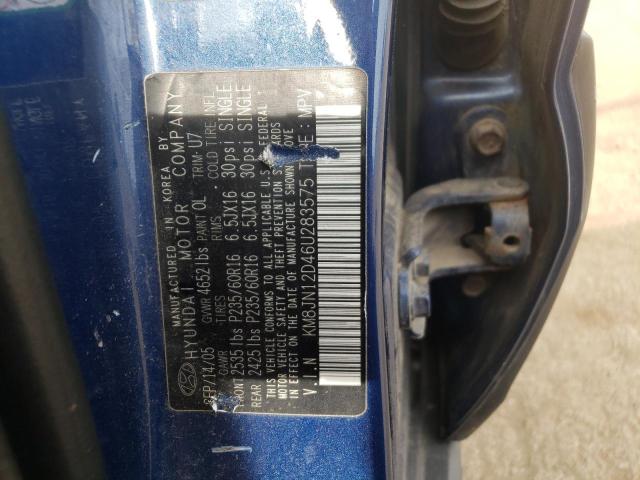 Photo 9 VIN: KM8JN12D46U283575 - HYUNDAI TUCSON GLS 