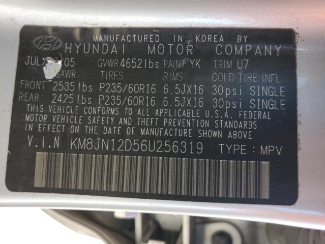 Photo 12 VIN: KM8JN12D56U256319 - HYUNDAI TUCSON GLS 