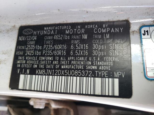 Photo 9 VIN: KM8JN12DX5U085372 - HYUNDAI TUCSON 