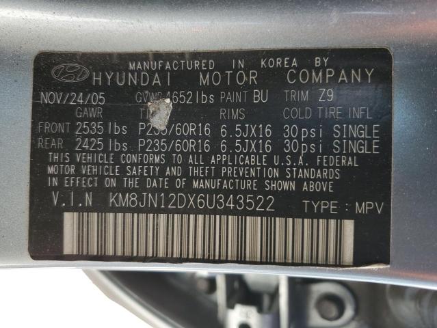 Photo 13 VIN: KM8JN12DX6U343522 - HYUNDAI TUCSON GLS 