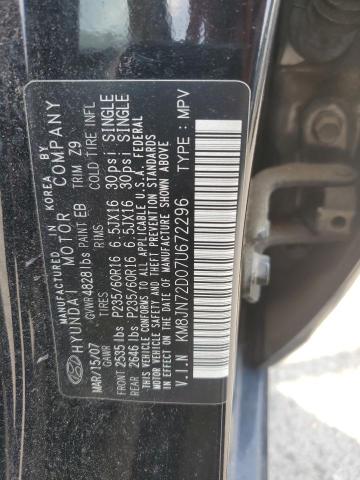 Photo 12 VIN: KM8JN72D07U672296 - HYUNDAI TUCSON SE 