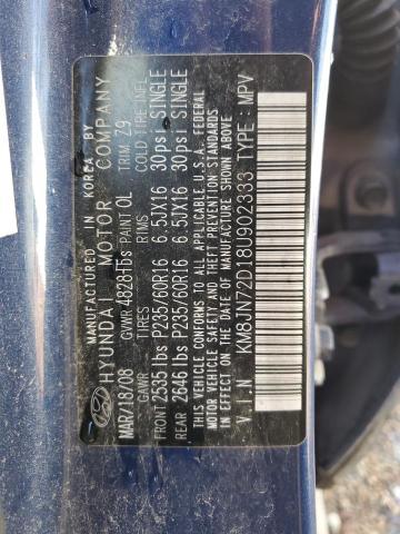 Photo 11 VIN: KM8JN72D18U902333 - HYUNDAI TUCSON 