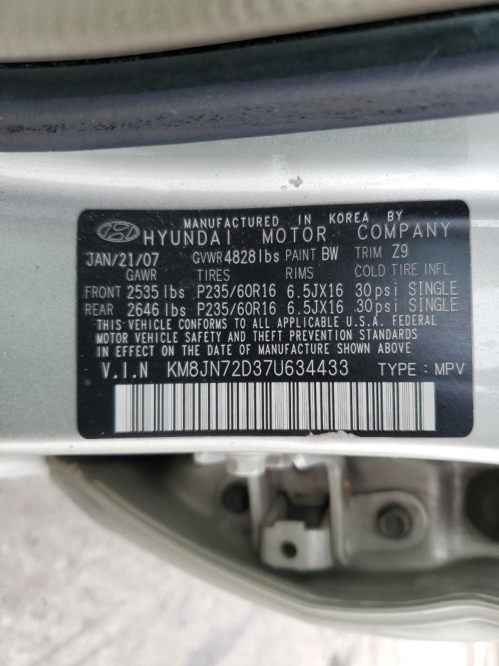 Photo 11 VIN: KM8JN72D37U634433 - HYUNDAI TUCSON 