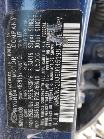 Photo 12 VIN: KM8JN72D39U945198 - HYUNDAI TUCSON 