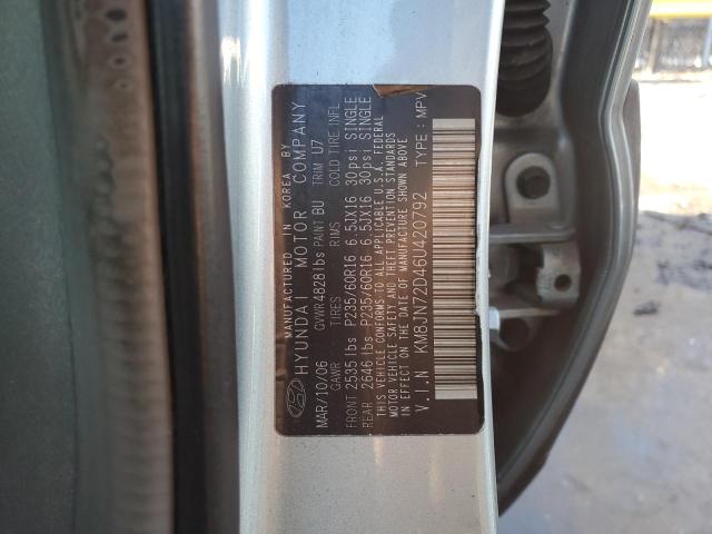 Photo 12 VIN: KM8JN72D46U420792 - HYUNDAI TUCSON 