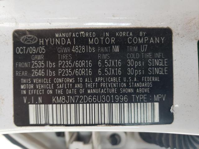 Photo 13 VIN: KM8JN72D66U301996 - HYUNDAI TUCSON 