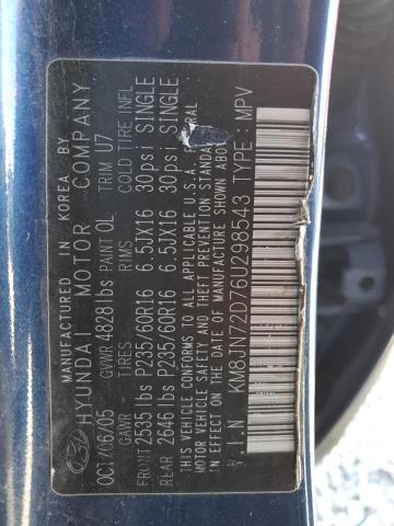 Photo 11 VIN: KM8JN72D76U298543 - HYUNDAI TUCSON 