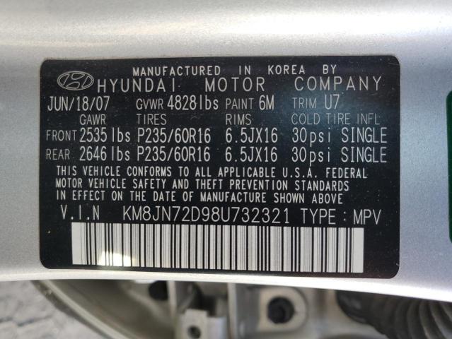 Photo 13 VIN: KM8JN72D98U732321 - HYUNDAI TUCSON SE 