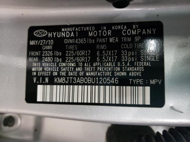 Photo 9 VIN: KM8JT3AB0BU120546 - HYUNDAI TUCSON GL 