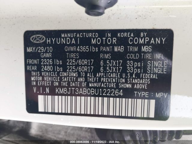 Photo 8 VIN: KM8JT3AB0BU122264 - HYUNDAI TUCSON 