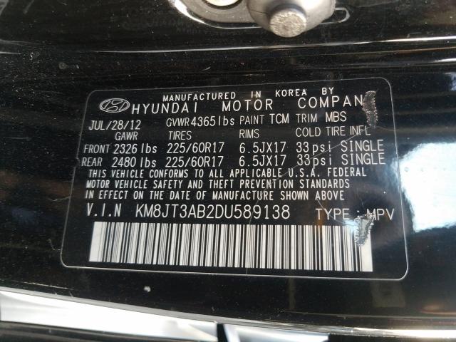 Photo 9 VIN: KM8JT3AB2DU589138 - HYUNDAI TUCSON GL 