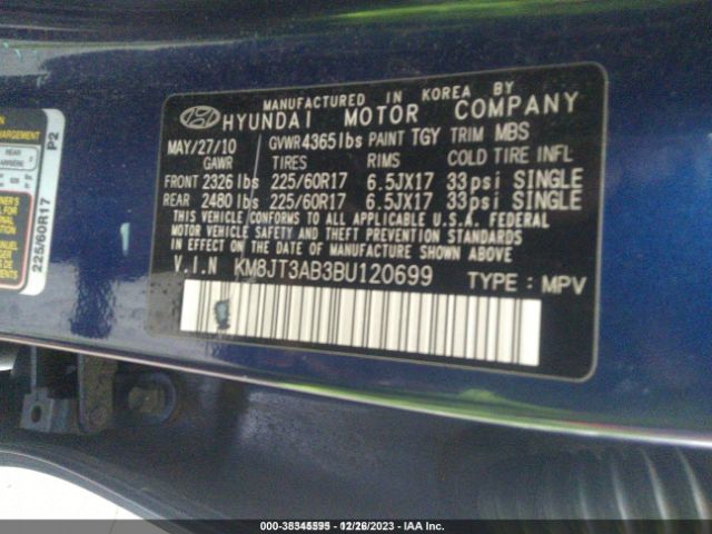 Photo 8 VIN: KM8JT3AB3BU120699 - HYUNDAI TUCSON 