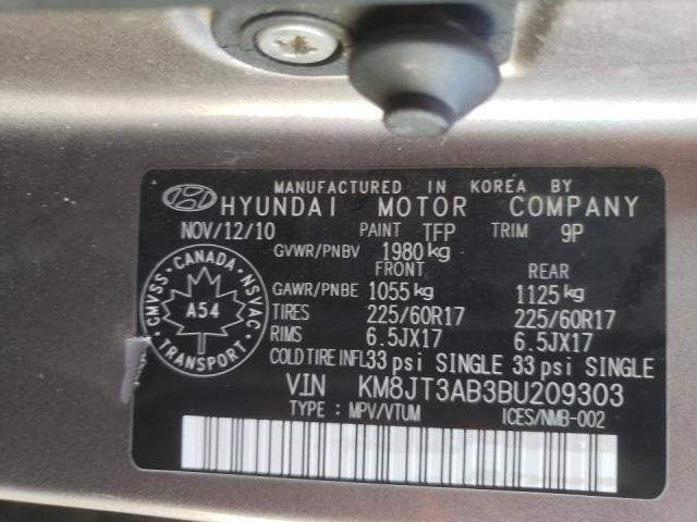 Photo 9 VIN: KM8JT3AB3BU209303 - HYUNDAI TUCSON GL 