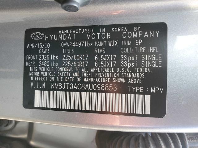 Photo 9 VIN: KM8JT3AC8AU098853 - HYUNDAI TUCSON GLS 