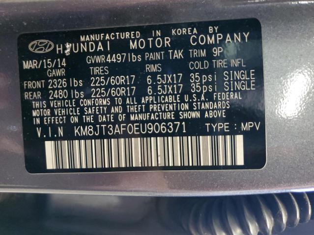 Photo 12 VIN: KM8JT3AF0EU906371 - HYUNDAI TUCSON GLS 