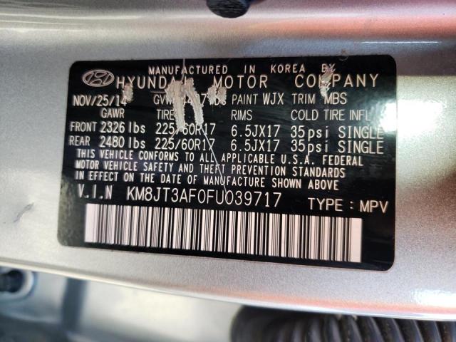 Photo 9 VIN: KM8JT3AF0FU039717 - HYUNDAI TUCSON GLS 