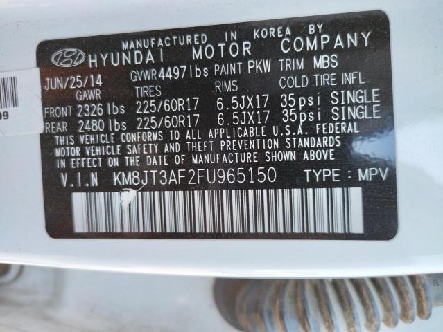 Photo 9 VIN: KM8JT3AF2FU965150 - HYUNDAI TUCSON GLS 