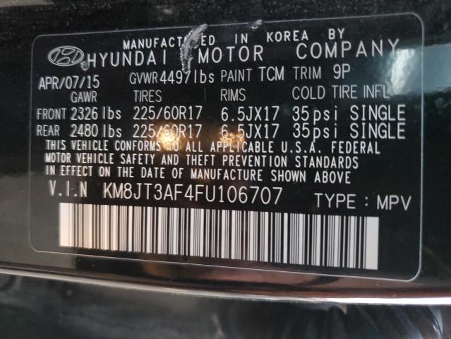 Photo 11 VIN: KM8JT3AF4FU106707 - HYUNDAI TUCSON 