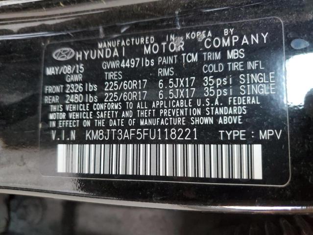 Photo 11 VIN: KM8JT3AF5FU118221 - HYUNDAI TUCSON GLS 