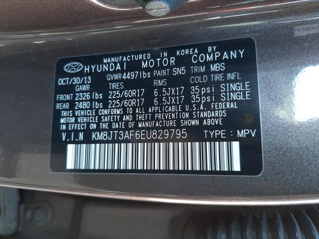 Photo 9 VIN: KM8JT3AF6EU829795 - HYUNDAI TUCSON GLS 