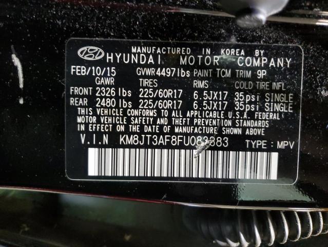 Photo 12 VIN: KM8JT3AF8FU083383 - HYUNDAI TUCSON 